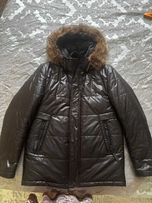 отличная зимняя мужская куртка на верблюжьем меху недорого