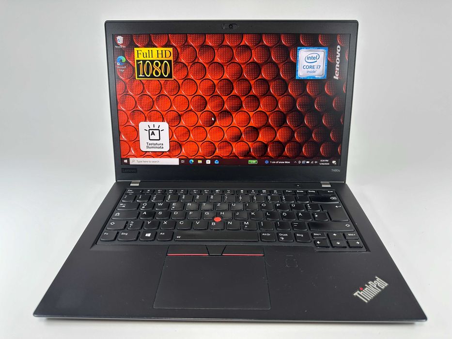 Laptop Lenovo T480s Intel i7 SSD 14 inch Full HD Garantie 12 luni
