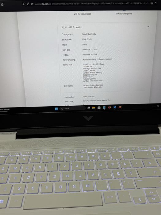 Laptop RTX 5060 NOU GARANTIE 10 LUNI i7-13620H Baterie 75 Cicluri