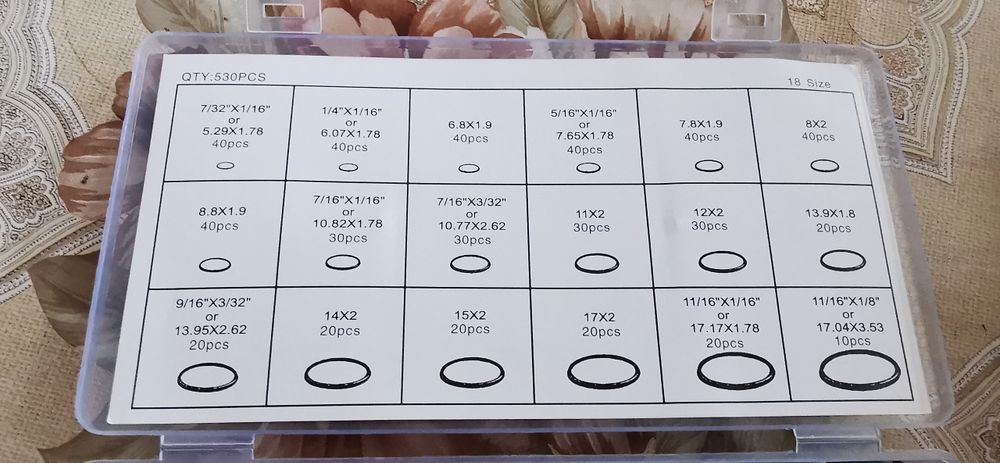 О пръстени за авто климатици 530 броя