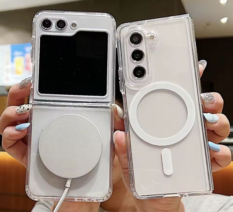 Samsung Z FLIP FOLD 4 5 6 Husa Magsafe Anti Soc Clear Type