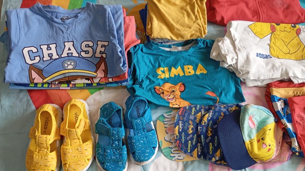 Летен лот дрехи за момче на символична цена размери 122-128см