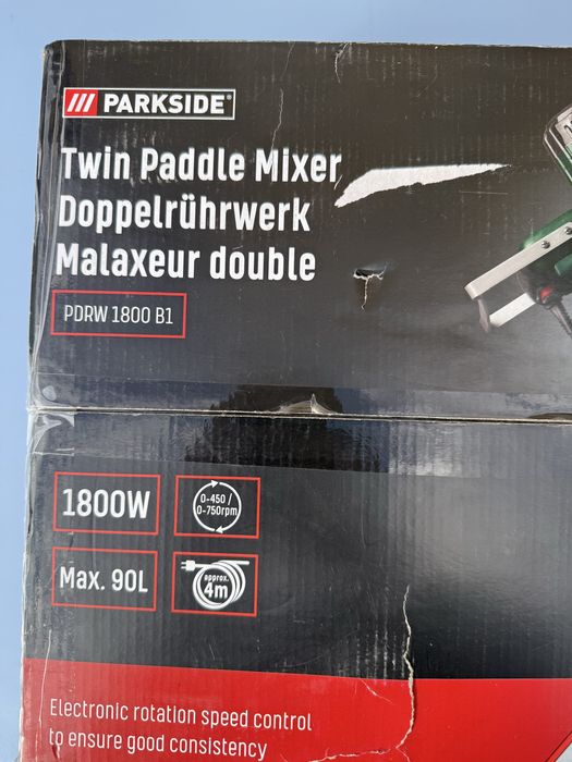 Mixer dublu mortar 1800w Parkside