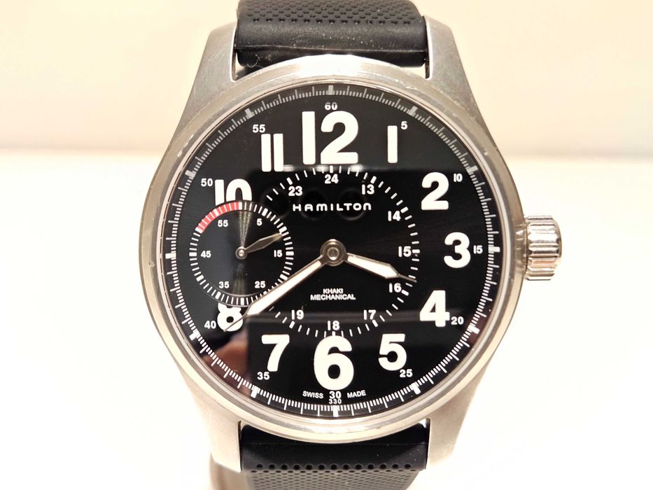 Продавам военнен пилотски стил механичен мъжки часовник Hamilton Khaki