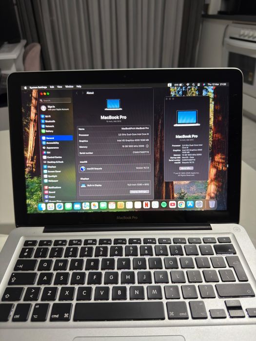 MacBook Pro 13 2012 16GB RAM 750 GB Dual Boot macOS + Windows 10