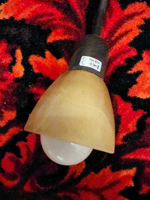 lampa plafoniera lustra caldelabru metal cu sticla