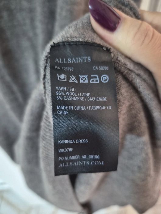 Rochie lana si casmir, AllSaints