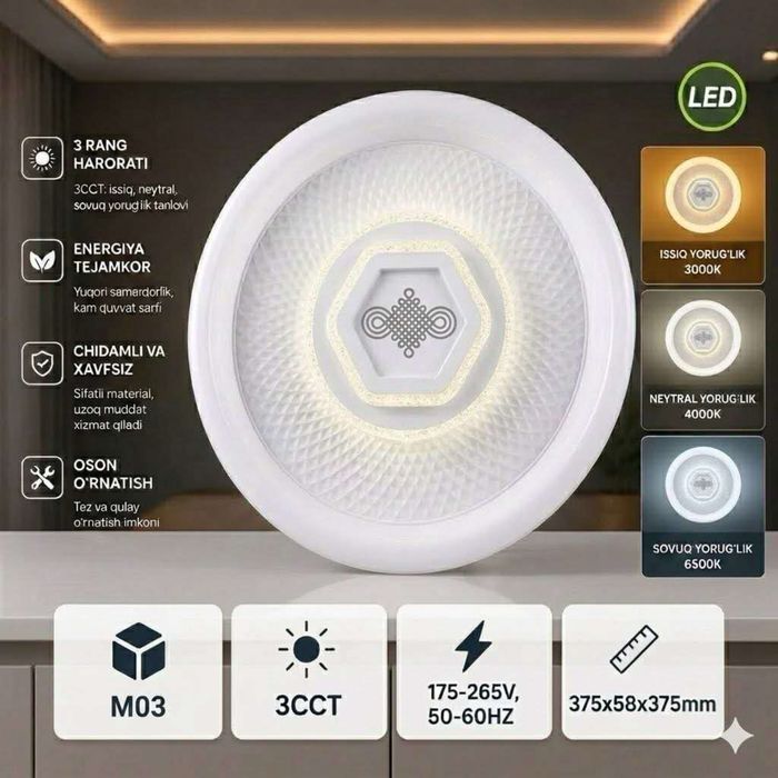 Plafon 60w yangi Dizayn