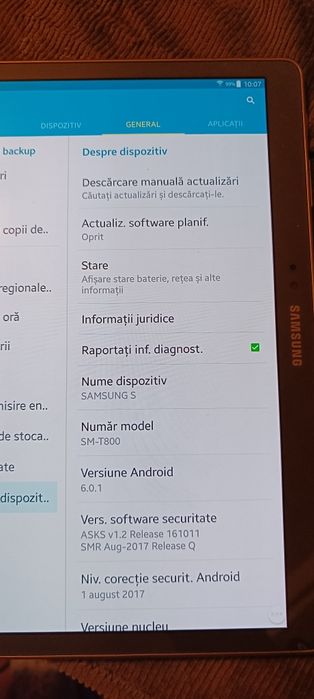 Samsung tabletă 10,5" seria S8-T800 Super.Amoled culori vii