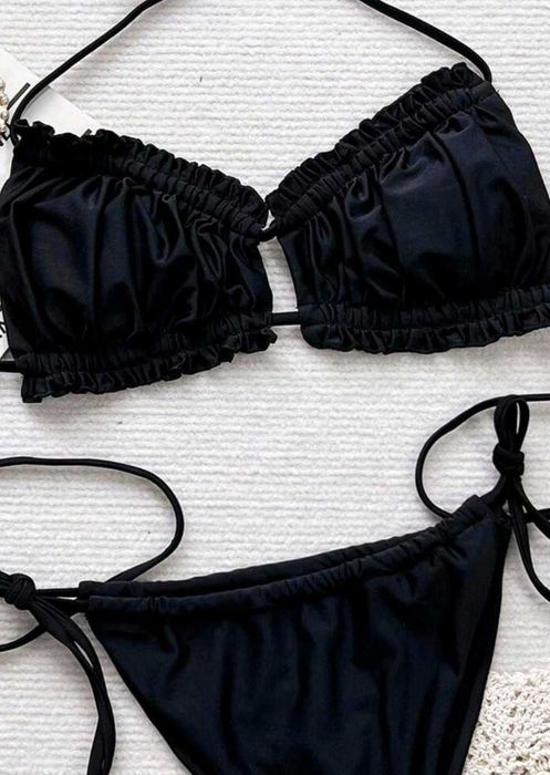 Costum de baie 2 piese sexy negru nou cu eticheta