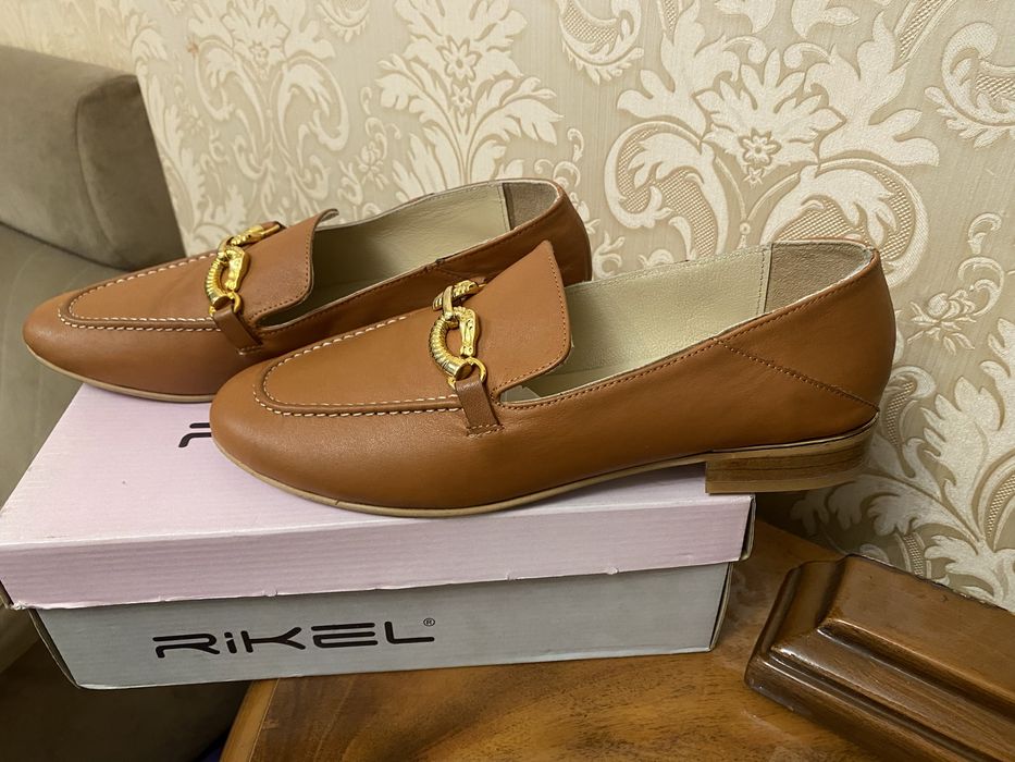 Мокасины кожаные