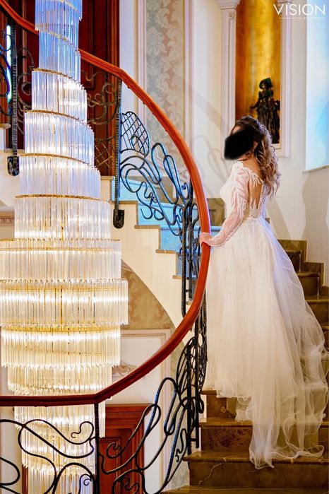 Rochie mireasa Maya Fashion lunga sirena + A-line 2 in 1