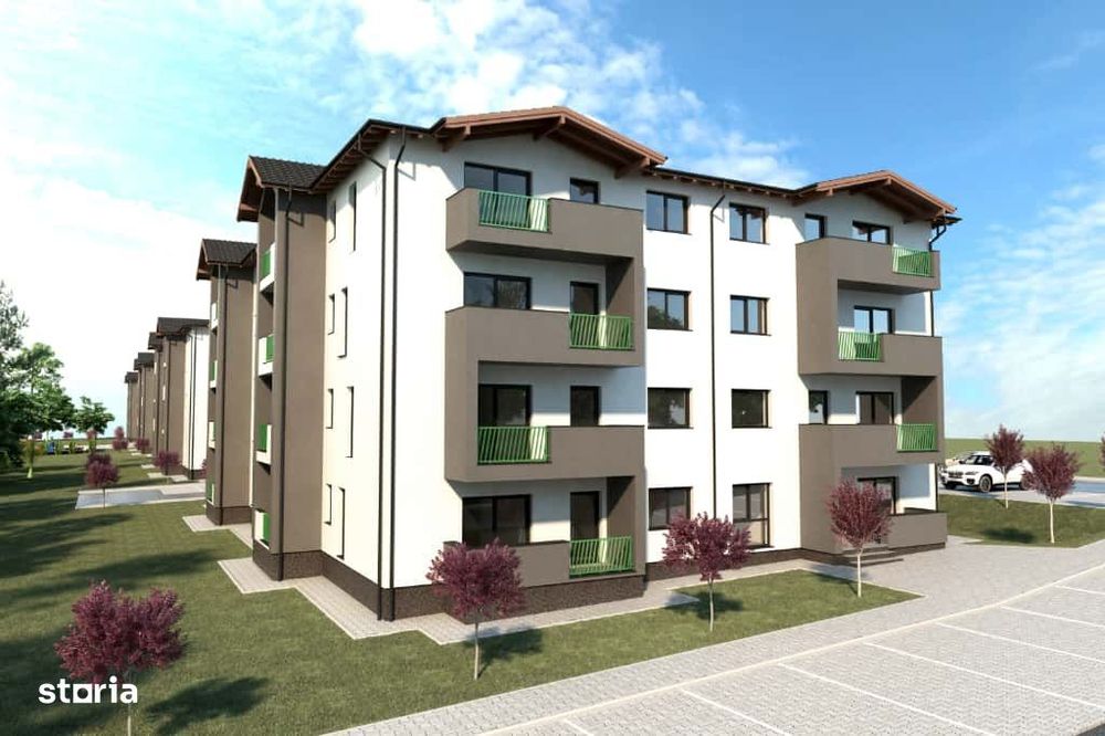 Garsoniera 42mp utili, ansamblu cu 4 blocuri tip vila, Sanpetru — fotografia 1