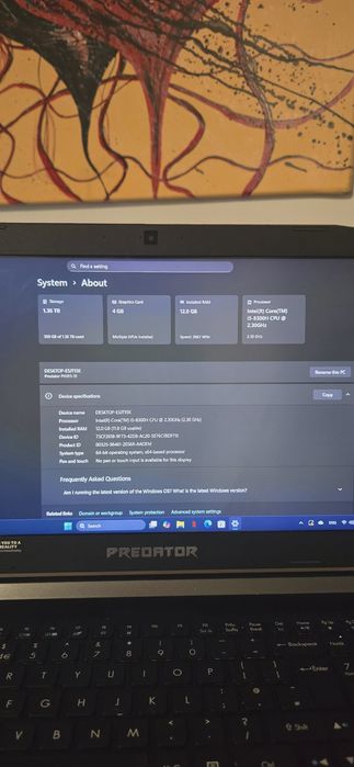 Laptop Gaming Predator