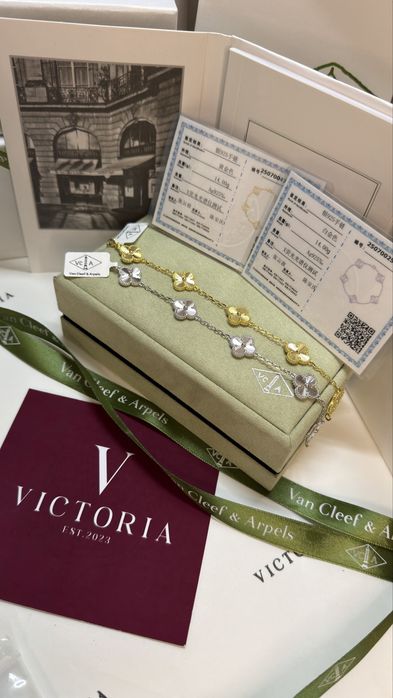 S925 с позолотой Браслет Van Cleef