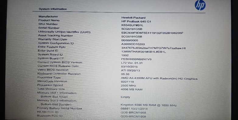 Продам ноутбук HP ProBook 645 G1