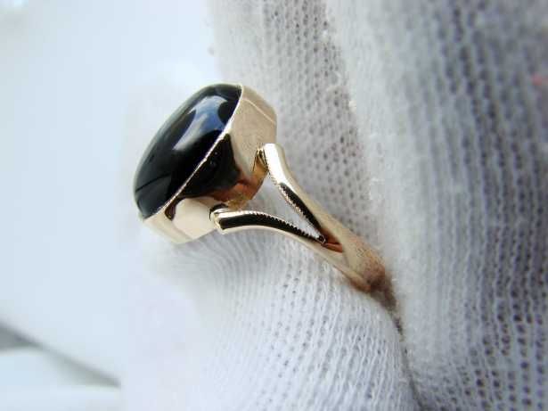 Inel aur 14k onix natural certificat