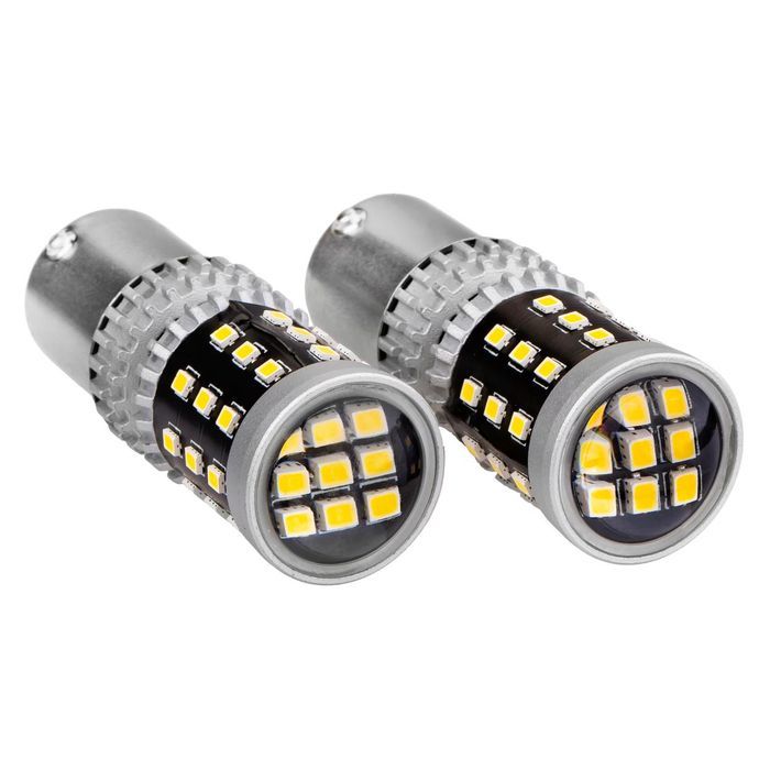 Bec semnalizare Amio LED Canbus, BA15S P21W R10W R5W Alb 12V/24V, 2016 39SMD 1156, set 2 buc