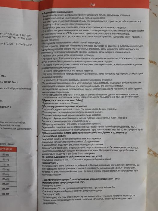 Электрическая духовка