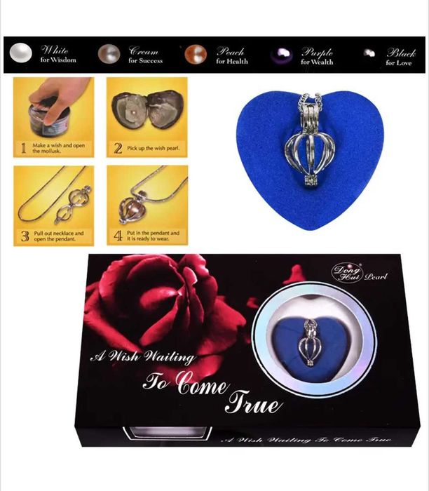 Колие с естествена перла в мида