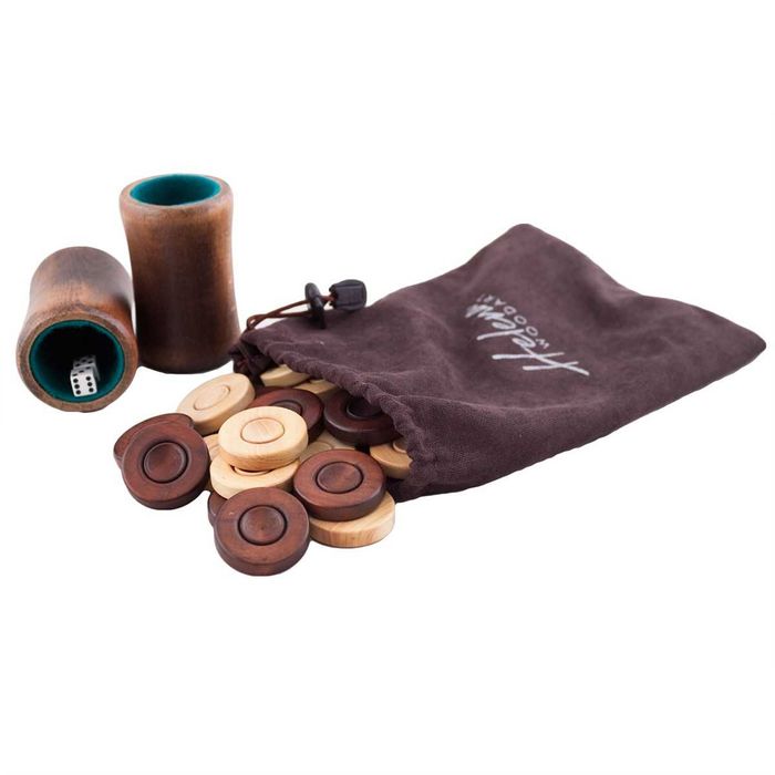 Joc table si sah din lemn masiv si sidef. Cadoul perfect. King 2168