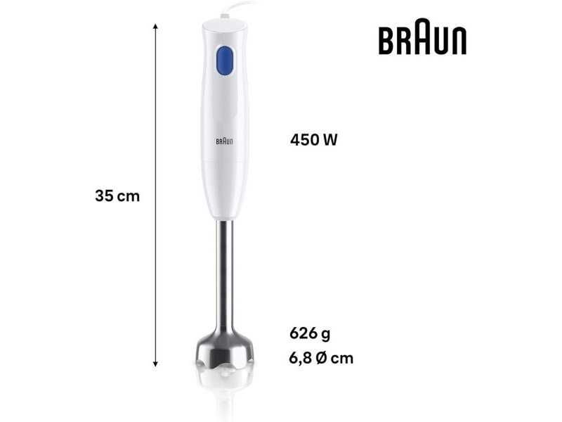 Кухненски Пасатор Braun MQ10.000P MultiQuick 1 – 450W, Бял