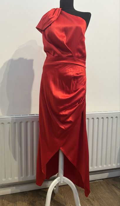 Rochie ocazie satin rosu