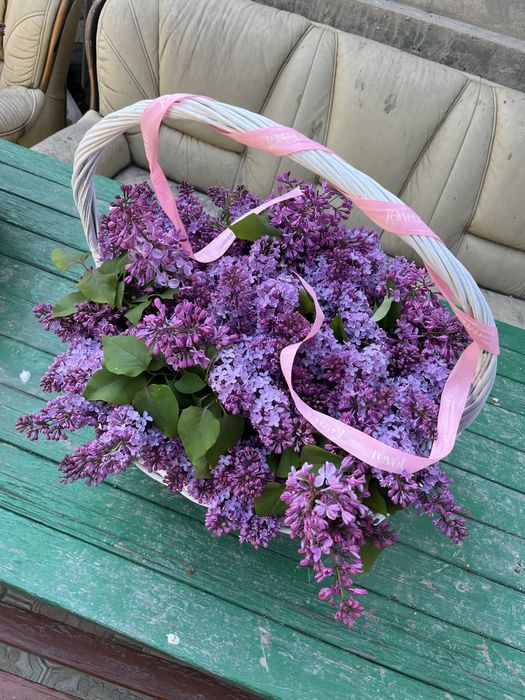 Букет сирень корзина ревл