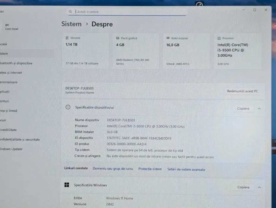 Pc calculator gaming, intel core i5 9500 , ram 16 Gb ddr4