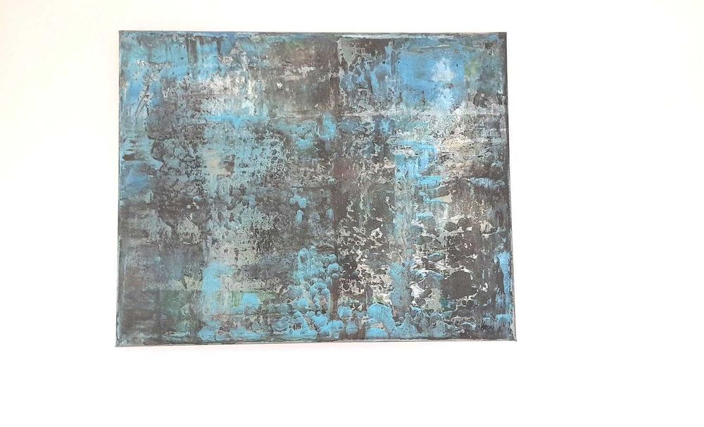 Abstract Flow - абстрактна картина, акрил върху платно, 40х50 см