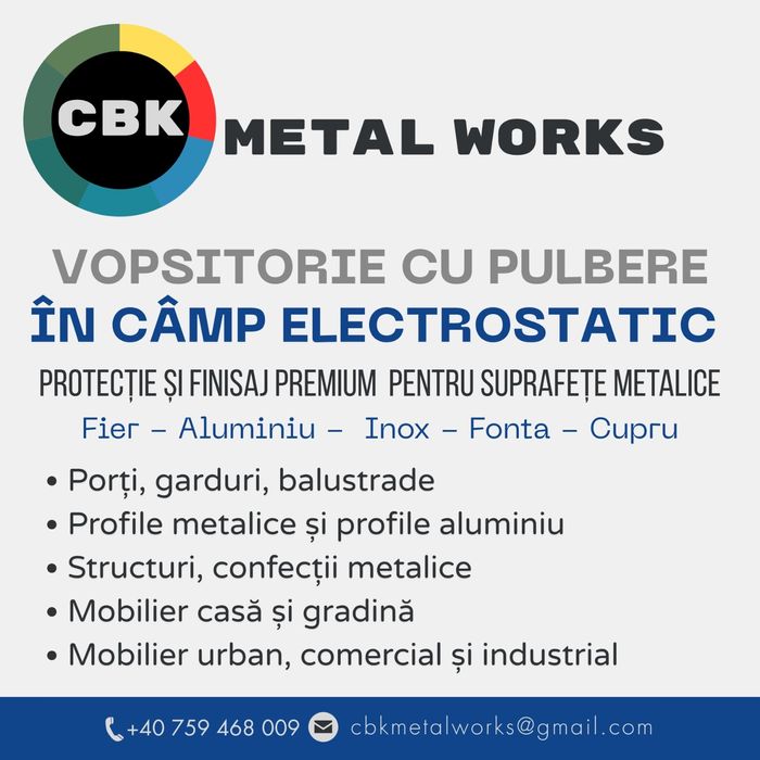 Servici de vopsire camp electrostatic