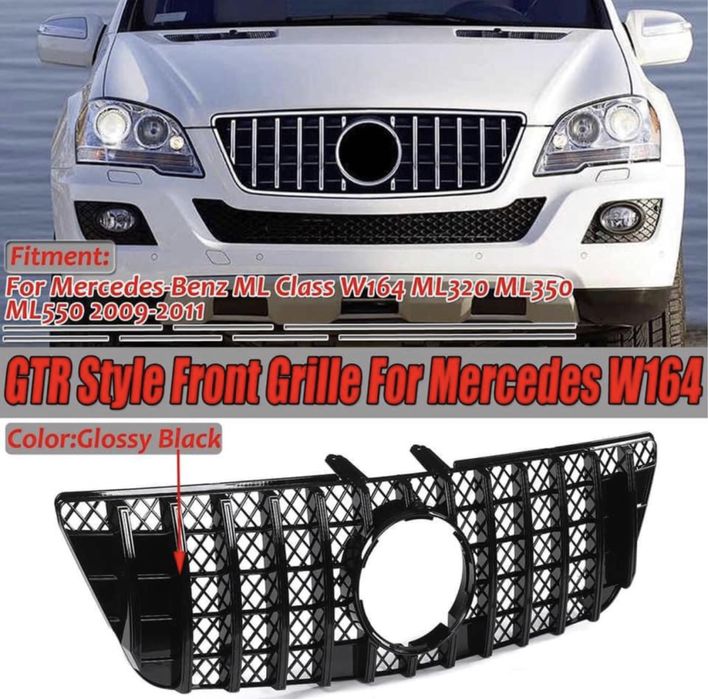 Решетка GT за Mercedes W164 FACELIFT 09-12 Комплект с емблемата