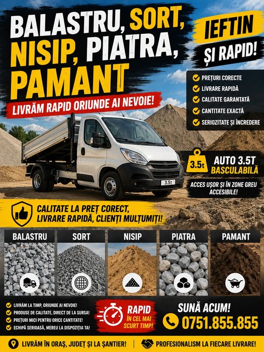 Balastru,Nisip,Sort,Piatra