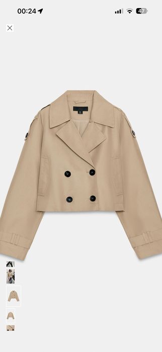 Елегантен дамски къс тренчкот