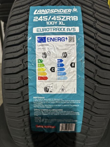 Нови всесезонни гуми LANDSPIDER 245/45R18 100Y XL БОРД 2454518