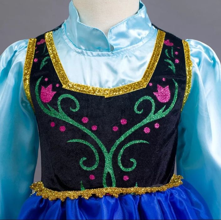 Рокля- костюм на Ана от Замръзналото Кралство+подарък Аксесоари!