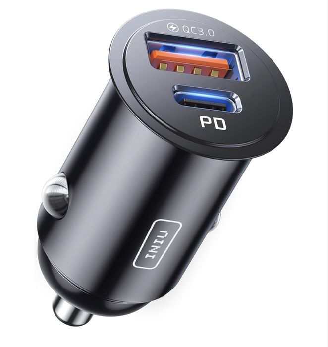 Бързо зарядно за кола INIU 60W USB-C + USB-A (PD 3.0)