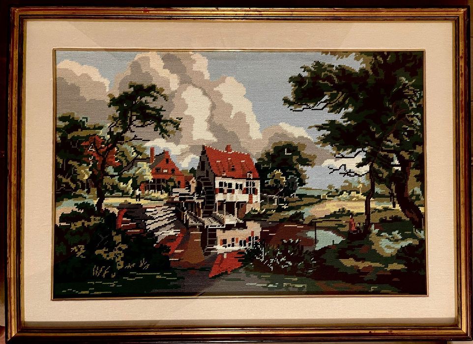 Goblen Les Moulins d’apres Hobbema, Meindert ( Amsterdam 1638-1709)