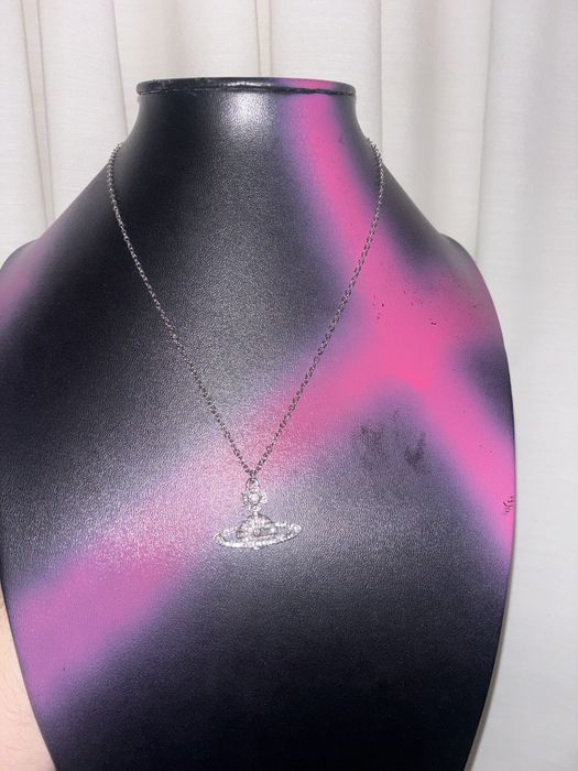 Lant Vivienne Westwood Iced Out Orb Necklace 50cm