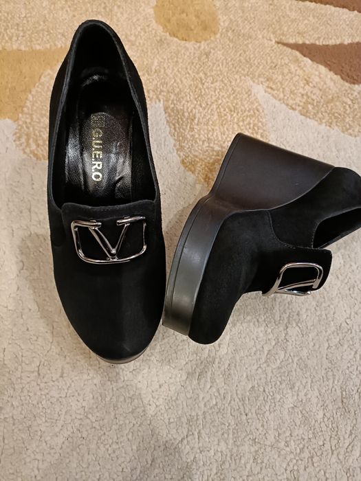 Pantofi din piele naturală, întoarsă