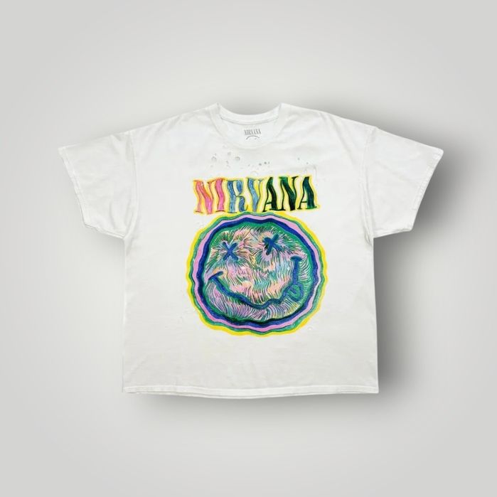 Nirvana Distressed Band Tee Тениска