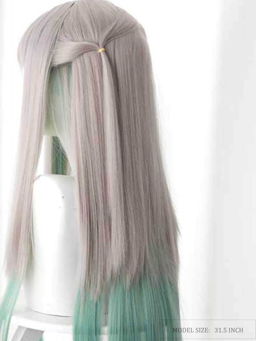 Аниме  бяло зелена перука Yashiro Nene Jibaku Shounen Hanako cosplay