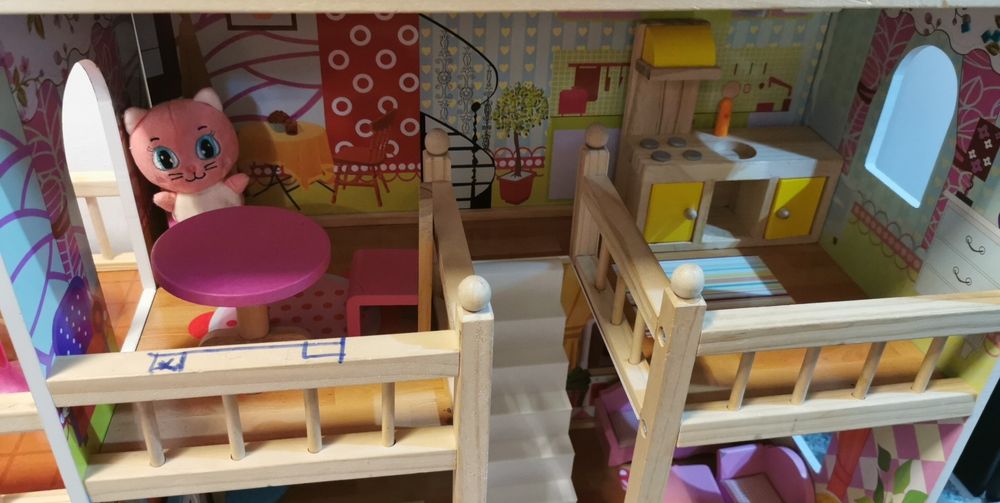 Căsuța păpuși 3 etaje lemn