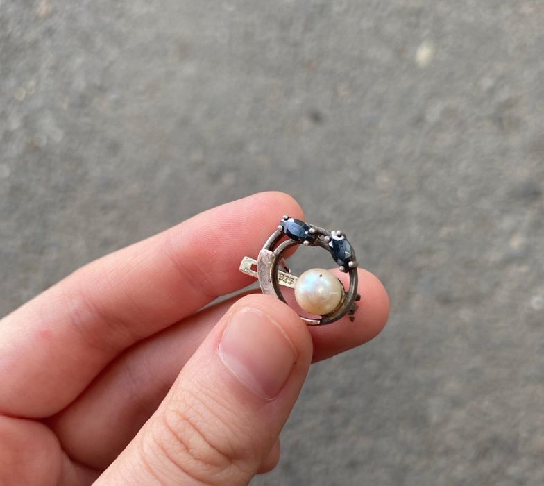 серебрянная серьга