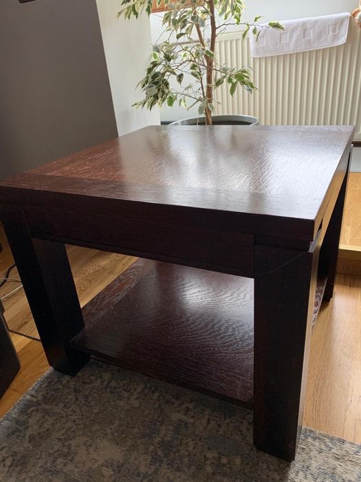 Masă lemn stejar Mobexpert 55x55x45 cm