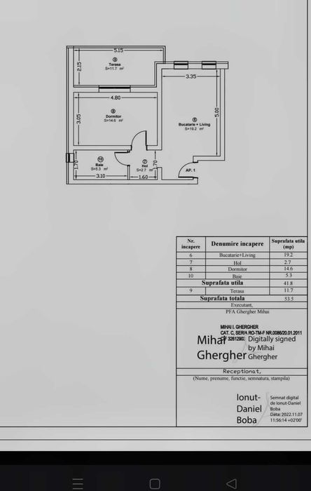 Giroc -Apartament 2 cam.,4 locuri de parcare, parter