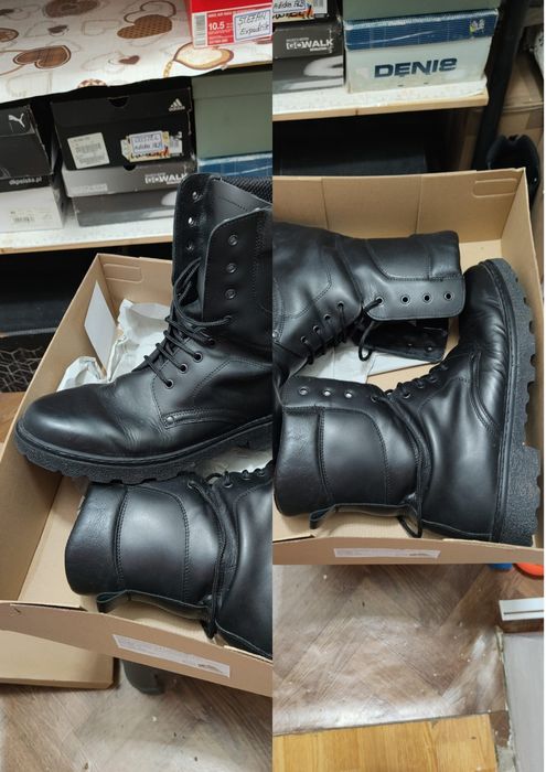 Bocanci tactici din PIELE naturală - Mărimea 46 (Purtati o singură dat