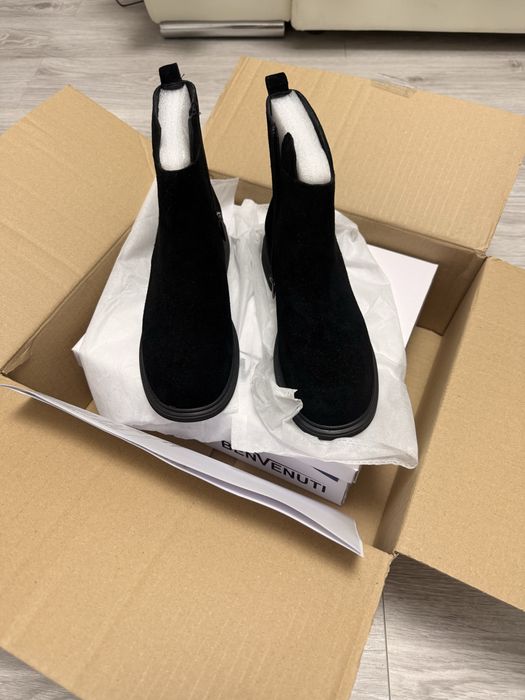 Ghete dama piele intoarsa negru 38