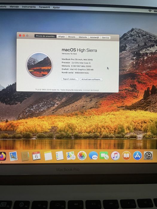 MacBook Pro 15” Mid 2010 – i5 2.4GHz, 8GB RAM, SSD ~240GB