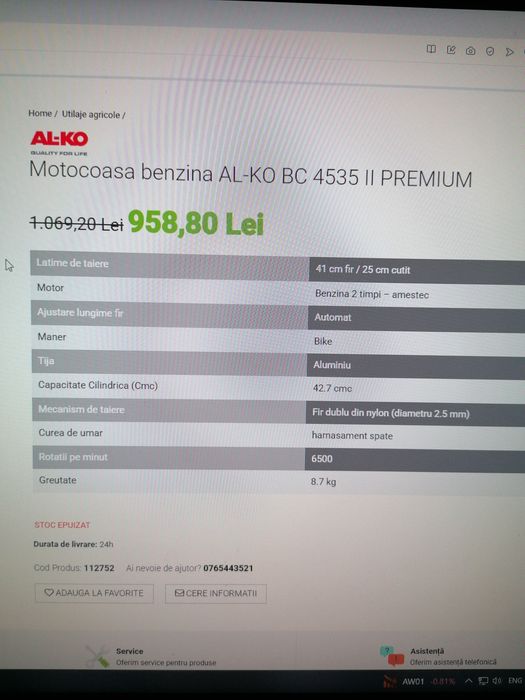 Motocoasa AL-KO 4535 II